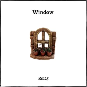 window 3 flower pot Miniature