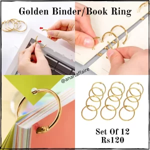 diary rings Gold (12pcs)