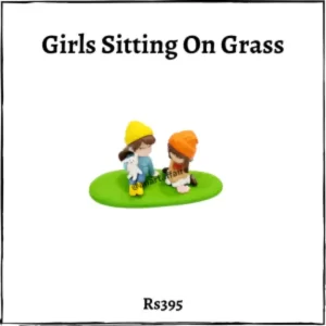 Girls sitting on the grass