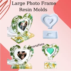 Large photo heart frame mould 002
