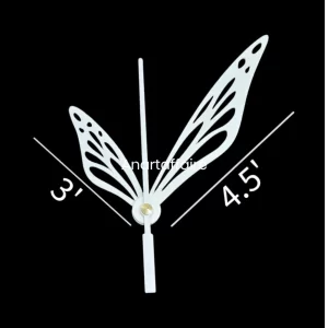 Acrylic clock butterfly Needle (white )