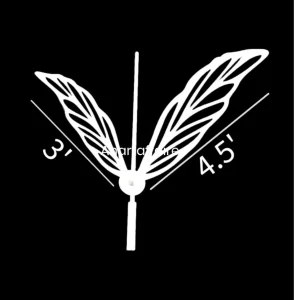 acrylic Clock leaf Needle   CN45 (white)