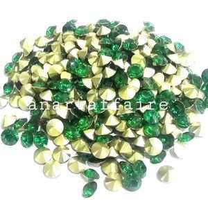Diamond bead ( D GREEN-GOLD)