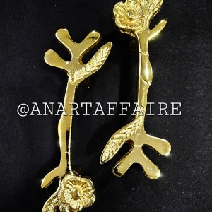 Gold flower tray handle 002