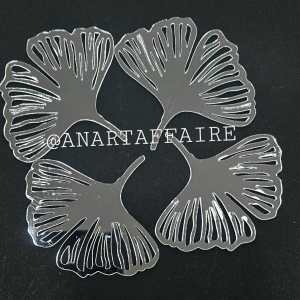 Acrylic Cutout – Ginkgo Leaf (silver) 4 PIS