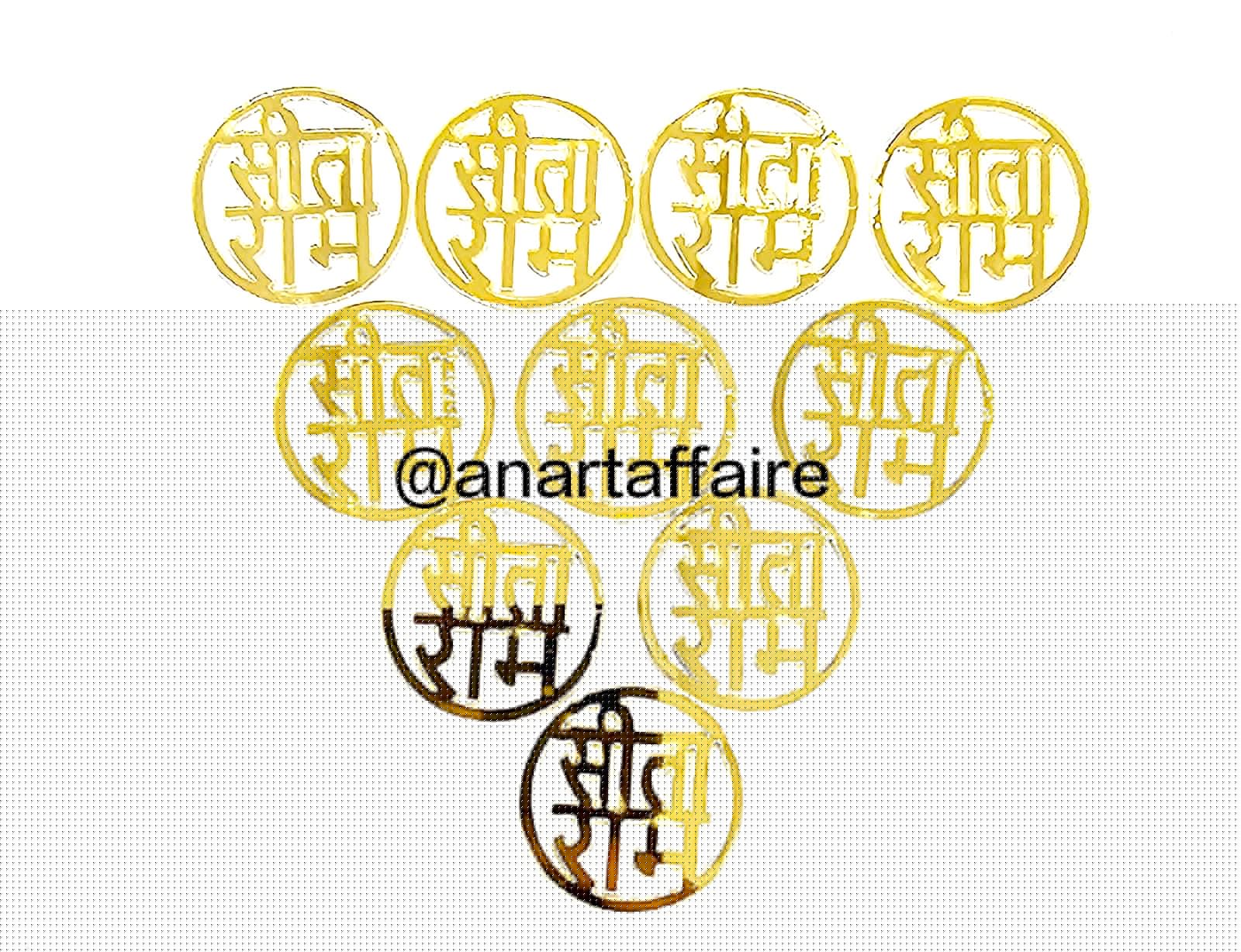 Acrylic 1inch sita ram set of 10pis