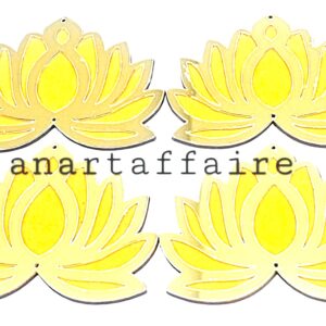 4 INCH ACRYLIC LOTUS MDF  (YELLOW)