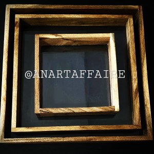 VARMALA WOODEN BOX FRAME WITH ACRYLIC BASE / FLOATING FRAME
