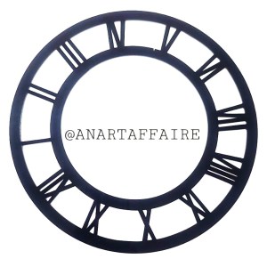 ACRYLIC CLOCK DIAL ROMAN NO. -BLACK