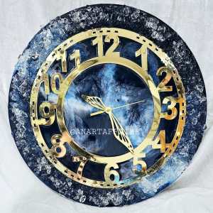 custom resin blue clock