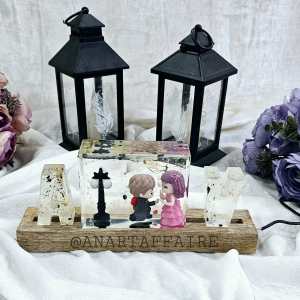 custom couple with led stand