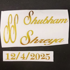 custom vynil sticker shubham and shreya