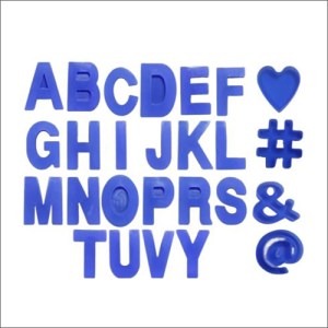 6 inch Blue Alphabet Mould