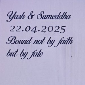 custom vynil sticker yash & sumedha