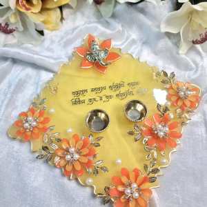 8 inch resin square puja paltter