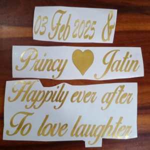 custom vynil sticker to love laughter happily ever after