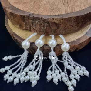 Small pearl latkan set of 4pis