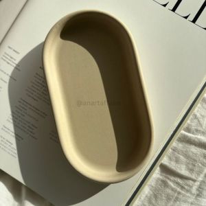 CONCRETE OVAL TRAY SMALL