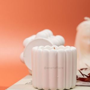 CONCRETE RIBBED JAR 004