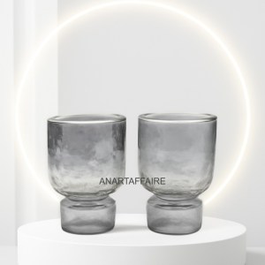 SMOKEY GREY GLASS JAR 008