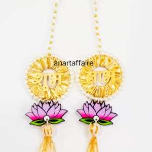 Shubh labh hanging purple