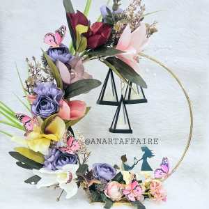 12 inch engagement metal rings with stand