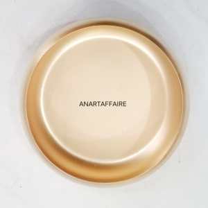 6 inch round metal urli (light gold)