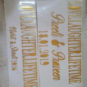 custom vynil sticker preeti and parveen