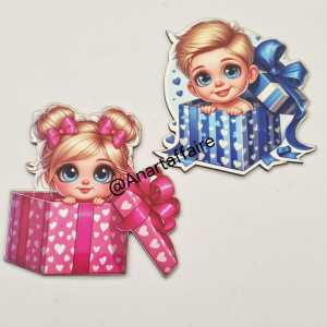 printed mdf baby with gift box