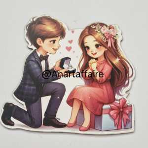 printed mdf proposing couple