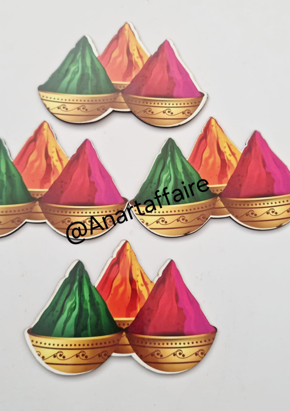 printed mdf holi colors